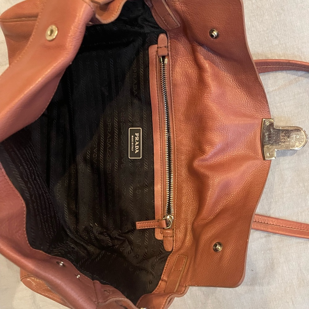 Prada Tan Leather Shoulder Bag - Picture 5 of 12